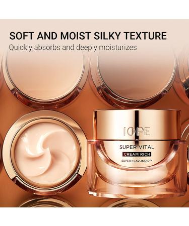 IOPE Super Vital Cream Rich 50ml - Anti-Aging Moisturizer for Brightening, Wrinkle Reduction, and Deep Hydration - Buy Online on GoSupps.com
