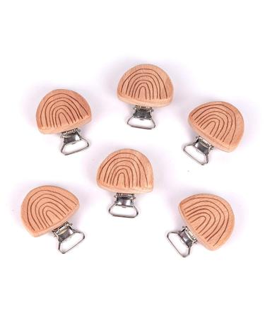 DIY Natural Beech Wood Pacifier Clips Set | Personalized Name Accessories for Boys | Gripping Toy Braces & Chains - Buy Online on GoSupps.com