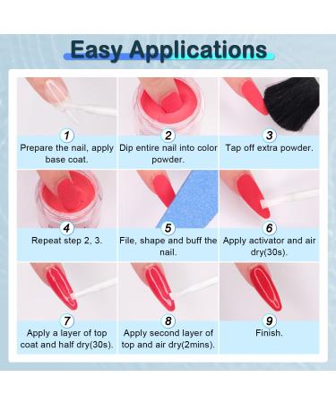 REDNEE 21 Pcs Dip Powder Nail Kit - Mermaid Collection with 12 Colors, Fast Dry and No LED Lamp Needed - Perfect for Salon Party - RE35 - Buy Online on GoSupps.com