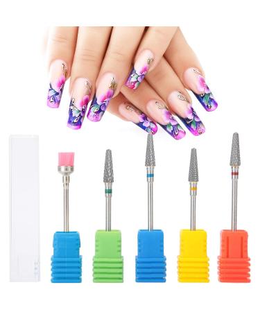 Agatige 5pcs Nail Drill Bits Set - 2.35mm Tungsten Steel Heads for Dead Skin Removal & Polishing | International Shipping Available - Buy Online on GoSupps.com