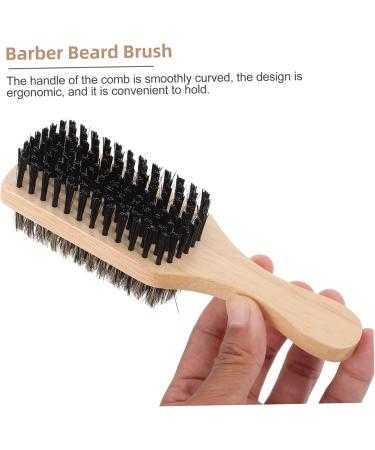 Double-Sided Beard Brush | Healeved Mustache & Hair Cutting Brush | Salon Quality Nylon Shaving Brush (17.5x5x4.4cm) - Perfect for Men s Grooming - Buy Online on GoSupps.com