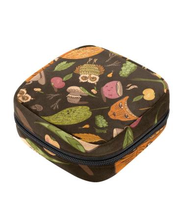 Sanitary Napkins Storage Bag Menstrual Cup Bag Girls Travel Large Capacity Makeup Sanitary Pads Organizer Owls