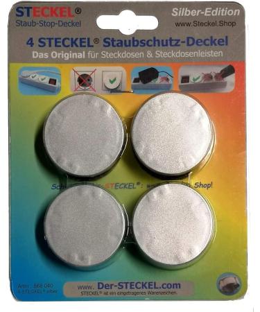 4x Steckel Silver Socket Covers - Dust Protection for Power Strips & Cable Drums | International Shipping Available - Buy Online on GoSupps.com