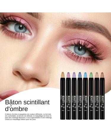  G n rique Eyeshadow Stick Set 8pcs Glitter Eyeshadow Pencil Smudge-Proof Eyeshadow Sticks Creamy Eyeshadow Pencils Lightweight Eyeshadow Sticks Blendable Eyeshadow Pencils Long-Lasting Eye Makeup  - Buy Online on GoSupps.com