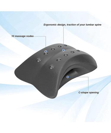 Muloutspo 2x Lumbar Vertebrae Back Support Pillows - Pain Relief for Lower Back - Black Traction Cushions - International Shipping - Buy Online on GoSupps.com