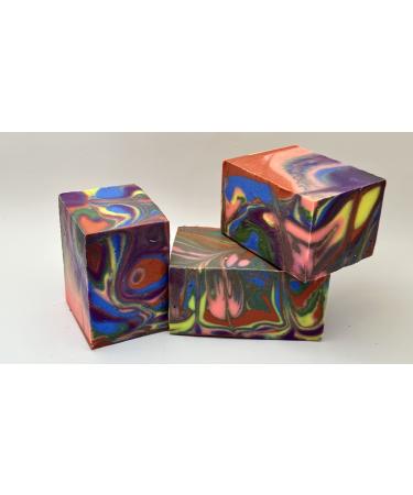 Fruit Cocktail Delight-Homemade Cold Process Soap-6.5-7.5 oz Bar-Huge-Swirled (per 1 Bar)