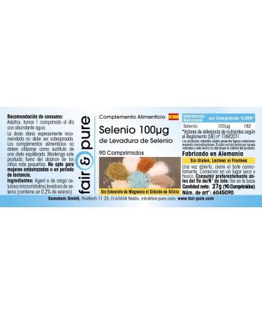 Fair & Pure - Selenium 100 g from selenium yeast - vegan - 90 tablets - Buy Online on GoSupps.com