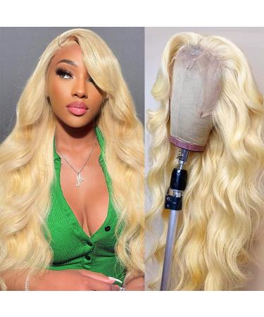 CUTE BEIN 13x6 30 Inch HD Blonde 613 Lace Front Wigs Human Hair Glueless 613 Body Wave Human Hair Wigs for Black Women 150% Density 613 HD Lace Frontal Wigs Free Part with Baby Hair 30 Inch 613 13x6 wig