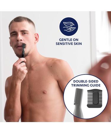 Groom Essentials Micro Precision Beard Trimmer for Men | Cordless Hair & Mustache Trimmer | Ergonomic Handle & Double-Sided Guide - Buy Online on GoSupps.com