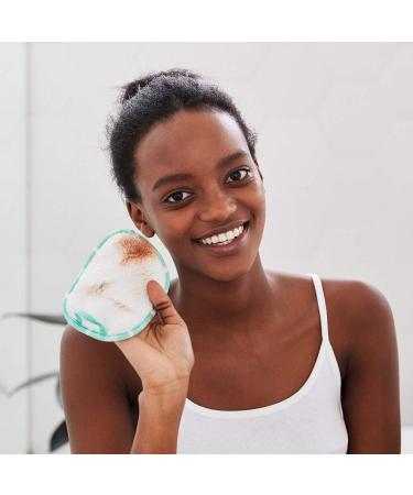 Dock & Bay Reusable Makeup Pads - Ultra Soft Washable - 3 Pack with Wash Bag - Eucalyptus Green - 12x10cm - Skin Cleaner for Face - Eco-Friendly Option - Buy Online on GoSupps.com