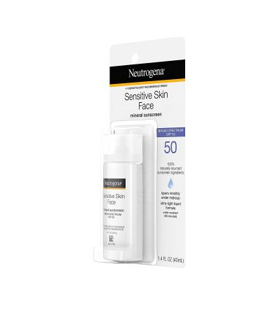 Neutrogena Sensitive Skin Liquid Sunscreen SPF 50 - 1.4 fl oz (40 ml) | Broad Spectrum Protection - Buy Online on GoSupps.com