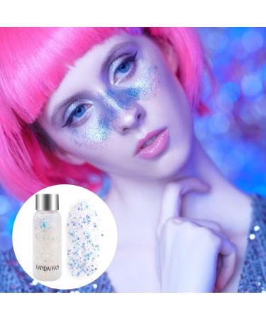 3 Bottle Festival Glitter Set | Holographic Body & Face Glitter Gel for Music Festivals Halloween Christmas - White Gold Silver - Buy Online on GoSupps.com