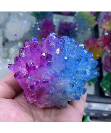 Natural Crystal Rough Crystal Cluster Beautiful Two-Color Crystal Cluster Quartz Cluster Rainbow Gem Gem Specimen Home Decoration (Size : 250-300g) - Buy Online on GoSupps.com