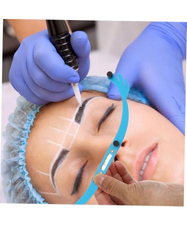 SKISUNO Eyebrow Threading Guide Stencil Eyebrow Alloy Outfit Positioning Measure Level Trimming Reusable Embroidery Measuring 25.5x1.3cm Blue - Buy Online on GoSupps.com