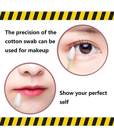 Thick Cotton Swabs XL - 2 Packs Natural Organic Biodegradable Cotton Buds with 600pcs Thick Tips (Pointed & Round) - Buy Online on GoSupps.com