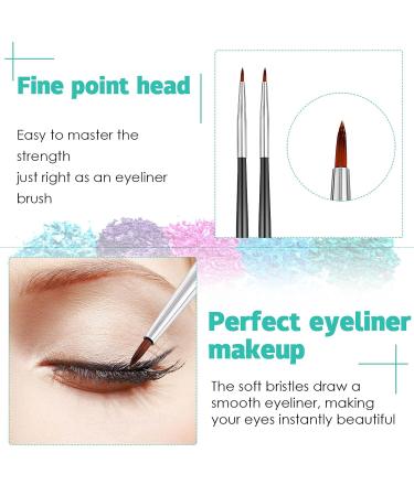 10 Pieces Thin Eyeliner Brushes - Fine Point Gel Eyeliner Tools for Perfect Eye Makeup - Synthetic Bristles for Wet Liquid & Water-Activated Eyeliner - Buy Online on GoSupps.com