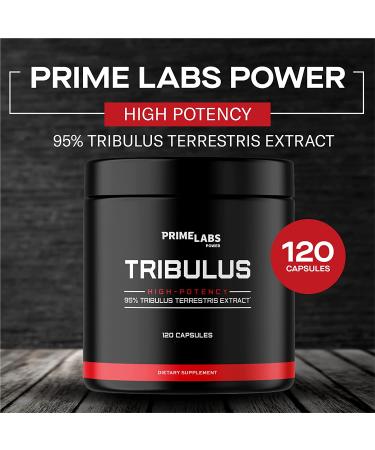 Prime Labs Power High Potency Tribulus Terrestris Extract - 95% Saponins - 1300mg Concentrated Formula - Men & Women Support - 120ct - Buy Online on GoSupps.com