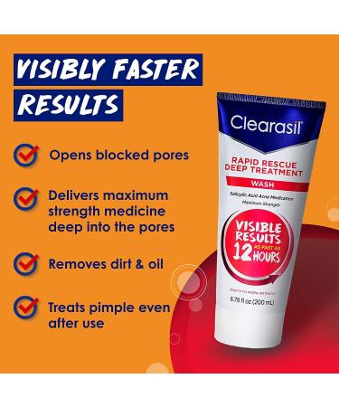 Clearasil Ultra Daily Face Wash 6.78 Fl Oz - Pack of 4 | Gentle & Effective Acne Treatment - Buy Online on GoSupps.com