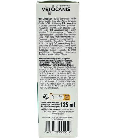 VETOCANIS - Deworming Syrup for Dogs and Cats - Eliminates Intestinal Parasites - Promotes Your Animal's Digestion - Based on Plant Extract - 125 ml Bottle (Pack of 2) - Buy Online on GoSupps.com
