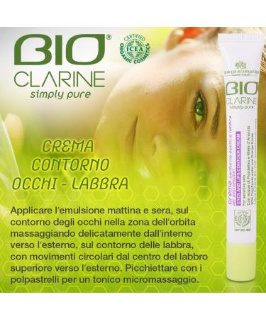  Bottega Di Lungavita BOTTEGA DI LUNGA VITA EYE CONTOUR CREAM - BIOCLARIN LIPS Certified Organic - Buy Online on GoSupps.com