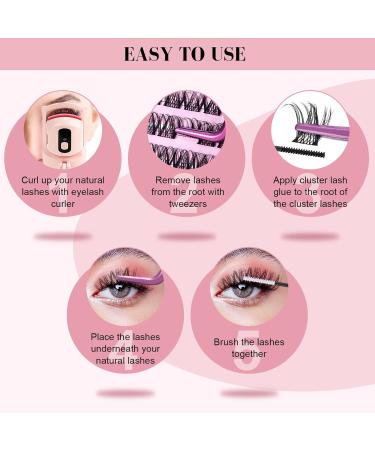192 Pcs Lash Clusters 2 Styles Mixed Cluster Lashes DIY Eyelash Extensions Eyelash Cluster Extension DIY Individual Lashes Super Thin Band Soft and Easy to Wear (Flawless+Fabulous D-Mix) 8-16mix(192PCS)D Curl Flawless+Fabulous - Buy Online on GoSupps.com