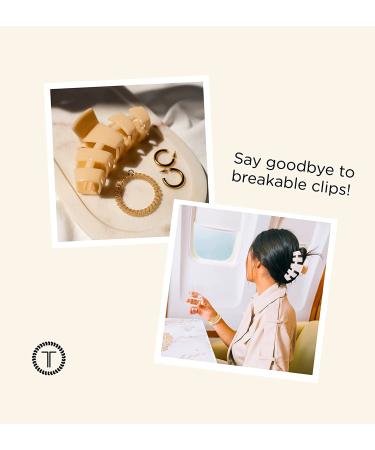 TELETIES Medium Hair Clip - Almond Beige - Strong Grip with Bendable Teeth - Ideal for Medium-Thick Hair - Buy Online on GoSupps.com