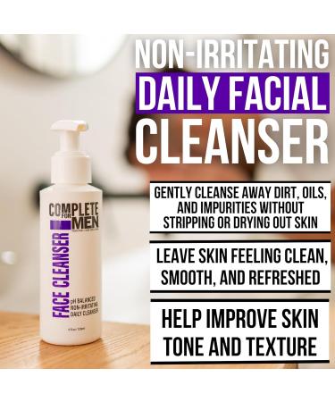 Buy pH Balanced Men's Face Cleanser - Hydrating Daily Wash for Dry Skin | Refreshing & Non-Irritating Skin Care - Buy Online on GoSupps.com