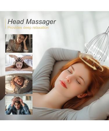 Sancheay Head Massager 28 Fingers Manual Scalp Head Scratcher Handheld Scalp Massager for Deep Relaxation Hair Stimulation and Stress Relief - Silver - Buy Online on GoSupps.com