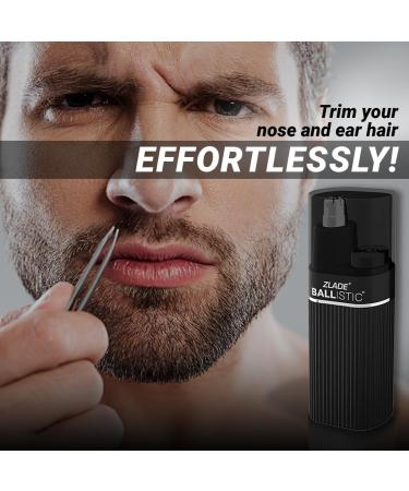 ZLADE Ballistic Nose & Ear Hair Trimmer - Waterproof Battery Operated Design Perfect Gift Stylish Black Trimmer - Buy Online on GoSupps.com
