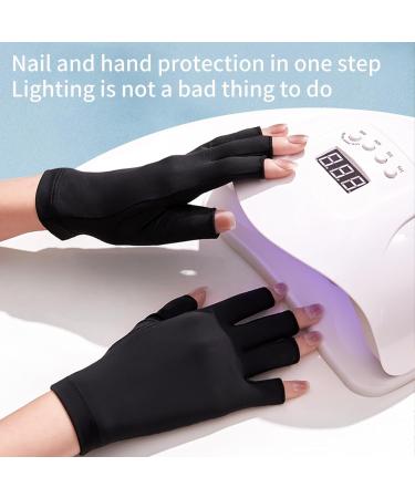 UV Gloves for Gel Nails Anti UV Gloves for Nail Lamp Light UV Protection Gloves Cotton Fingerless Gloves Gel Manicures Glove UV Gloves for Nail Art Skin Care Protecting Hands from UV Light Harm - Buy Online on GoSupps.com