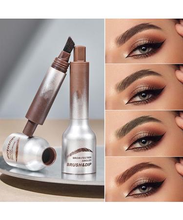 Liquid Eyebrow Brush Brow-Fection Angled Brush & Dip Brow Pencil with Hair like Strokes Beginner Long Lasting Waterproof Brow Pen Quick Drying Wild Eyebrow Pencil Smudge-proof (AUBURN) - Buy Online on GoSupps.com