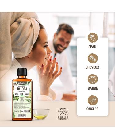 Plan te au Naturel JOJOBA Organic Oil 250 ml - Cosmos Organic - Plan te au Naturel - Pure Natural and Cold Pressed - Hair Body Skin - Buy Online on GoSupps.com