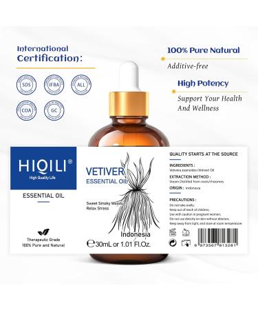 HIQILI 30ML Vetiver Essential Oil & 150ML Grain & Blossom Fragrance Oil for DIY Diffuser - Buy Online on GoSupps.com