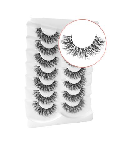Onlyall Lashes Natural Look False Eyelashes Volume Lashes Mink Soft Eye Lashes Fluffy False Lashes 13MM A12 A12 Natural Wispy (8MM-13MM)