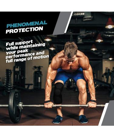 POWERLIX Knee Compression Sleeve - Knee Brace for Men & Women - Support for Running, Basketball, Weightlifting - Black (Large) - Buy Online on GoSupps.com