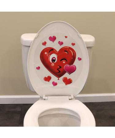 Iconikal 2-Piece Valentine's Toilet Seat Cling Decoration Set - Buy Online on GoSupps.com