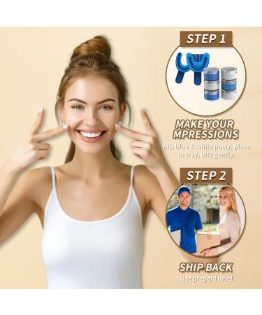 Cosmetic Dental Veneers Upper and Lower Custom Fit Whitening Covers Temporary Snap-On Smile Enhancement Kit Reusable with Fitting Tools - Buy Online on GoSupps.com