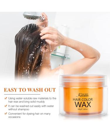 Magic Master Keratin Hair Color Wax - Temporary Instant Colored Clay for Men and Women (Orange) - Perfect for Party, Festival, Cosplay - Buy Online on GoSupps.com