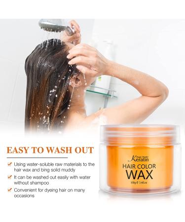 Orange Temporary Hair Color Wax 3.4 Fl Oz | Magic Master Keratin Hair Dye Paint Gel for Kids, Women & Men | Natural Washable | Perfect for Dark Hair | Party, Cosplay, Festival, Halloween - Buy Online on GoSupps.com