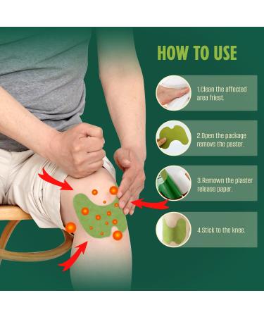 Pain Relief Patches - 24 Pcs Natural Herbal Heat Patches for Knee, Shoulder, Neck - Hot Moxibustion Wormwood Sticker for Arthritis, Muscle Soreness - Buy Online on GoSupps.com