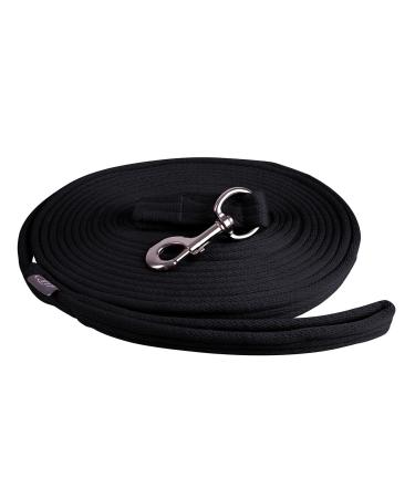 QHP lunge line lunge lead rope 8m with bag 9 colors (black)