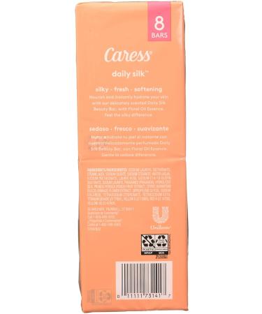 Caress Daily Silk Beauty Bar Soap with Silk Extract and Floral Oil Essence - 8 Bars, White Peach and Orange Blossom - Pack of 3 - Buy Online on GoSupps.com
