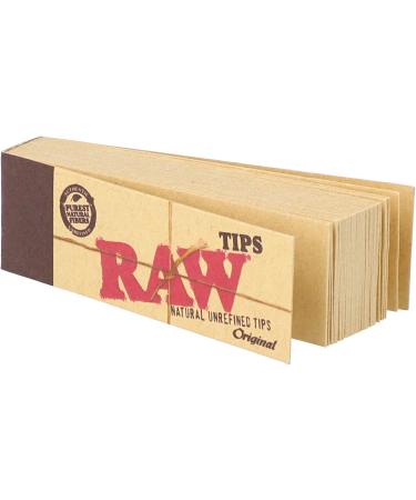 RAW Original Roll Up Tips - Full Box of 50 Packs x 50 Tips per Pack | Unrefined & Reusable - Buy Online on GoSupps.com