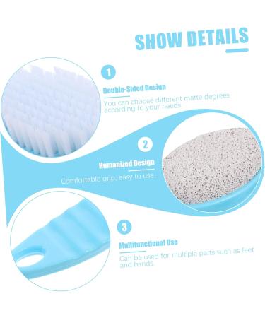Housoutil Brosse Pieds Double Face Pierre Exfoliante Nettoyage P dicure Exfoliant pour Peaux Mortes Pieds Voyage Usage Quotidien Bleu - Buy Online on GoSupps.com