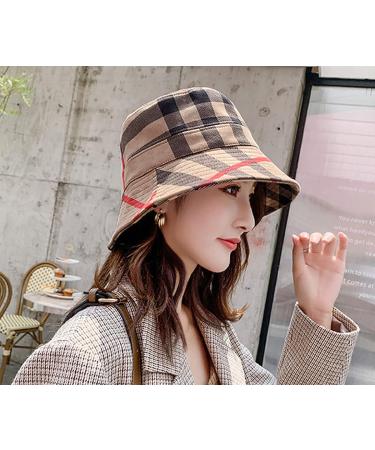 RUINUO Women's Cotton Plaid Bucket Hat - Colorful Sun Hat for Summer Travel - Buy Online on GoSupps.com