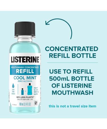 Listerine Zero Alcohol Mouthwash Concentrate Starter Kit - 1 x 500 mL & 2 x 100 mL - Buy Online on GoSupps.com
