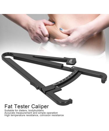 Precision Body Fat Measuring Slide - Unisex Skin Wrinkle & Fat Measurement Tool in Black - Ideal for Men & Women - Buy Online on GoSupps.com