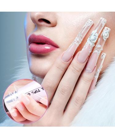 Lnhgh Gel Extension Nail Kit Artificial Extension Nail Set With Tips For Girls | With Nail Gel Nail Paint Brush Nail Scrub Strip Nail Scissors Nail Tips Nail Lamp Transparent Tips Nails Set - Buy Online on GoSupps.com