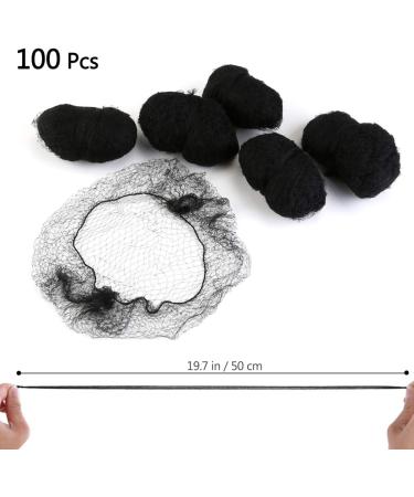 Frcolor 100pcs Reusable Hair Nets Invisible Elastic Edge Mesh Invisible Hairnet Hair Bun Accessories for Women Girls 50CM - Buy Online on GoSupps.com
