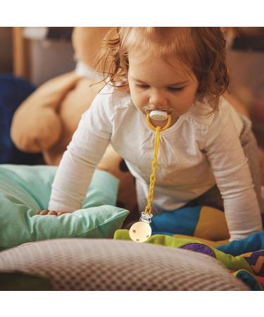 Buy Agate Round Wooden Pacifier Clips - 10pcs/Lot | Stylish & Safe Baby Accessories - Buy Online on GoSupps.com